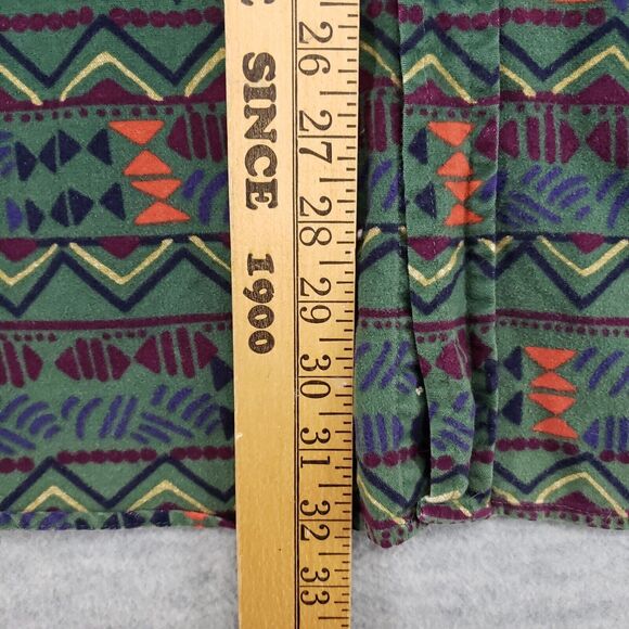 Vintage Columbia Aztec Chamois Shirt Mens 2XL Green Geometric Southwestern - Picture 5 of 7